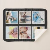 あなたの写真、文字及び色のフリースブランケット シェルパブランケット (正面(横))