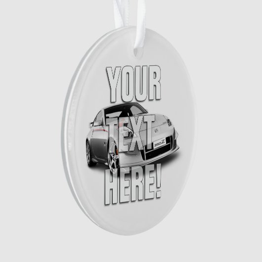 あなたの写真-日産350Z --を加えて下さい オーナメント (正面)