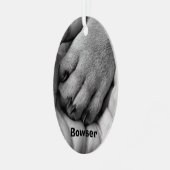 あなたの写真、画像、年のペット記念碑 メタルオーナメント (正面左)