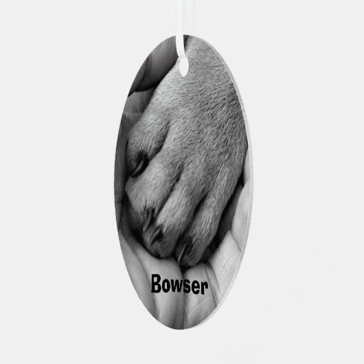 あなたの写真、画像、年のペット記念碑 メタルオーナメント (正面左)