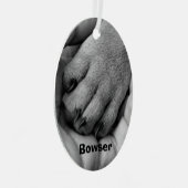 あなたの写真、画像、年のペット記念碑 メタルオーナメント (正面右)