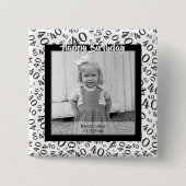 あなたの写真: 第40白黒数パターン 缶バッジ (正面)