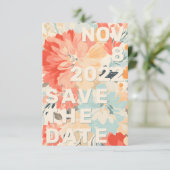 あなたの写真 花のような 大胆な 現代の セーブ・ザ・デート カード (スタンド正面)