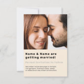 あなたの写真 花のような 大胆な 現代の セーブ・ザ・デート カード (裏面)