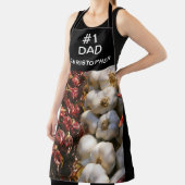 あなたの写真、#1パパ、名前、またはニンニク/ピーマン エプロン (インサイチュ)