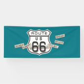 あなたの写真rt 66の旗を加えて下さい 横断幕 (横)