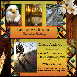 あなたの写真Tribal Shamanic Healing Business Card 名刺