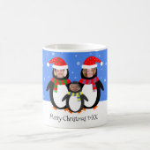 あなたの写真winter penguinsクリスマス コーヒーマグカップ (中央)
