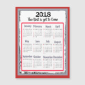 あなたの冷却装置のための2018のカレンダーのマグネティック・カード (正面)