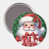 あなたの冷蔵庫のための可愛いサンタクリスマス マグネット (正面/裏面)