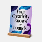 あなたの創造性は限界を知らないオプション3 アクリルサイン (傾斜)