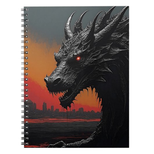 あなたの創造性を燃やす:ドラゴンノワール ノートブック (正面)