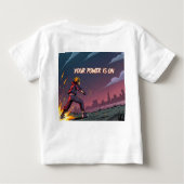 あなたの力がオン – 爆発マンガアクションアートプリン ベビーTシャツ (裏面)