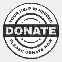 あなたの助けが必要です チャリティーのための募金ステッカー