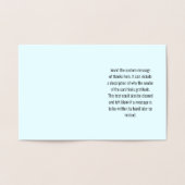 "あなたの助けへの感謝!" 挨拶状 箔カード (内部)