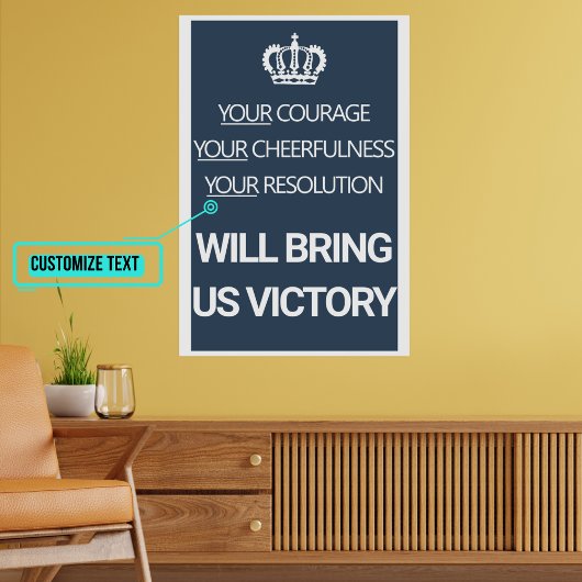 あなたの勇気あなたの元気なヴィンテージ英国 ポスター