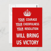 あなたの勇気は私たちに勝利をもたらす。最高の価格 ポストカード (正面/裏面)