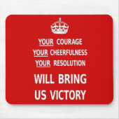 あなたの勇気は私達に勝利を持って来ます。 最も最高のな価格 マウスパッド (正面)