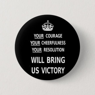 あなたの勇気は私達に勝利を白い低価格持って来ます 缶バッジ