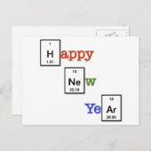 あなたの化学者の友人への明けましておめでとう シーズンポストカード (正面/裏面)