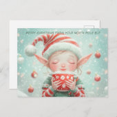 あなたの北極のエルフからのクリスマスプレゼント | かわいい シーズンポストカード (正面/裏面)