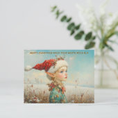 あなたの北極のエルフからのクリスマスプレゼント| かわいい シーズンポストカード (スタンド正面)