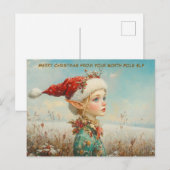 あなたの北極のエルフからのクリスマスプレゼント| かわいい シーズンポストカード (正面/裏面)