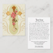 "あなたの十字の"神聖なカードのSt Francis de Sales 名刺 (正面/裏面)