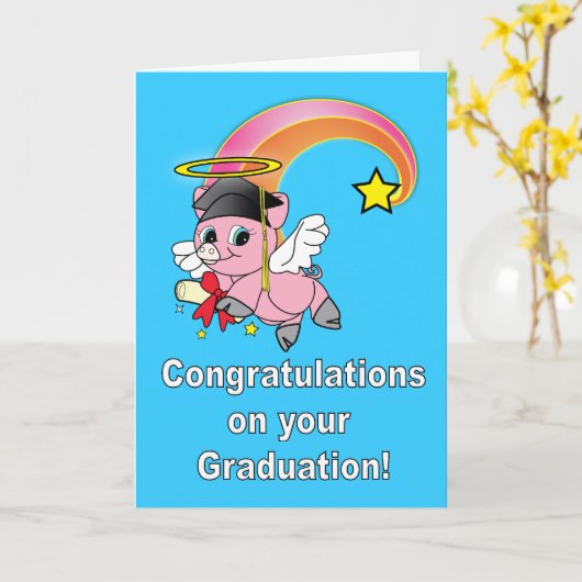 あなたの卒業のお祝い! カード (黄色い花)