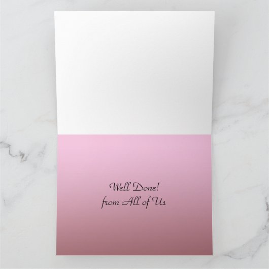 あなたの卒業の挨拶状のお祝い カード (内部)