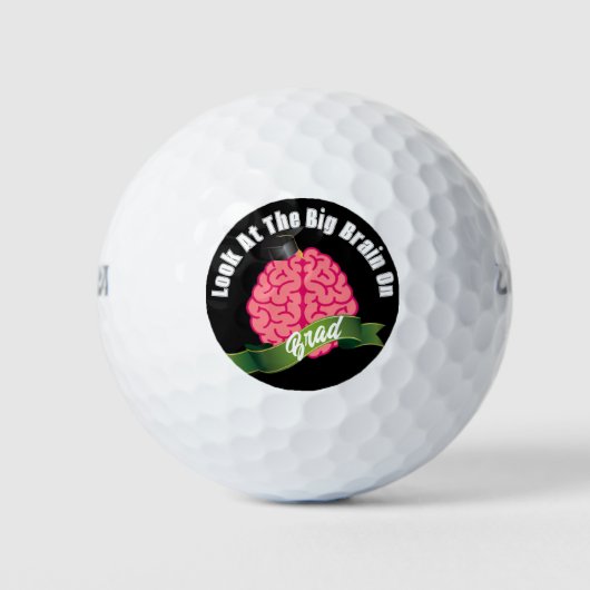あなたの卒業生の大きな脳を見お気に入りのる ゴルフボール (正面)
