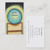 あなたの単語を絵を描く抽象美術のおもしろいの青い円 名刺 (正面/裏面)