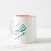 あなたの危険を知って下さい、あなたの遺伝子を知って下さい ツートーンマグカップ (正面左)