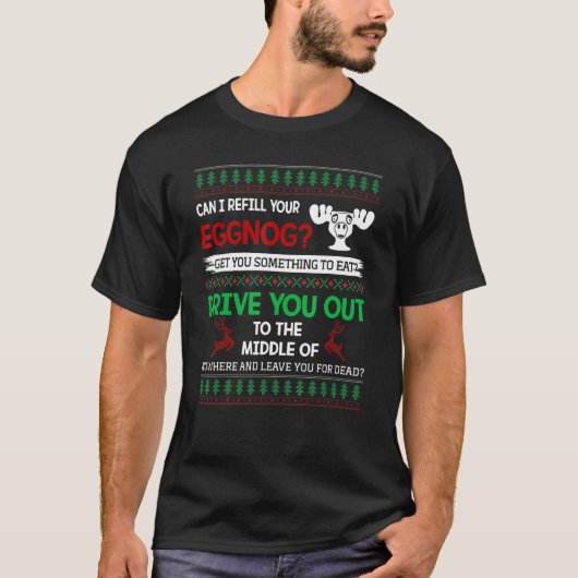 あなたの卵のクリスマスバケーション引用文を補充できるか Tシャツ (正面)