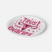 あなたの卵巣の子宮を信頼認識度 ペーパープレート (アングル)