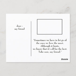 あなたの友人に別れの葉書を ポストカード