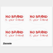 あなたの友人のアンチ消費主義のスローガンはブランドではない 楕円形シール (シート)