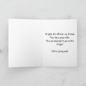 あなたの友人の考えることと出かけるおもしろいな弁解 カード (内部)