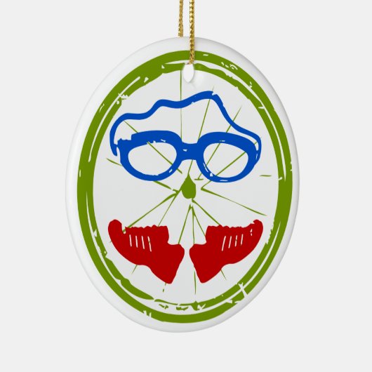 あなたの友人または家族のための素晴らしいトライアスロンのギフト セラミックオーナメント (右)