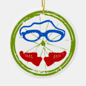 あなたの友人または家族のための素晴らしいトライアスロンのギフト セラミックオーナメント (正面)