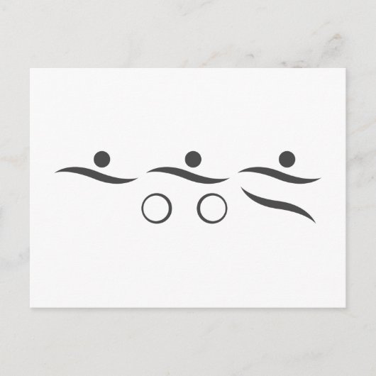 あなたの友人または家族のための素晴らしいトライアスロンのギフト ポストカード (正面)