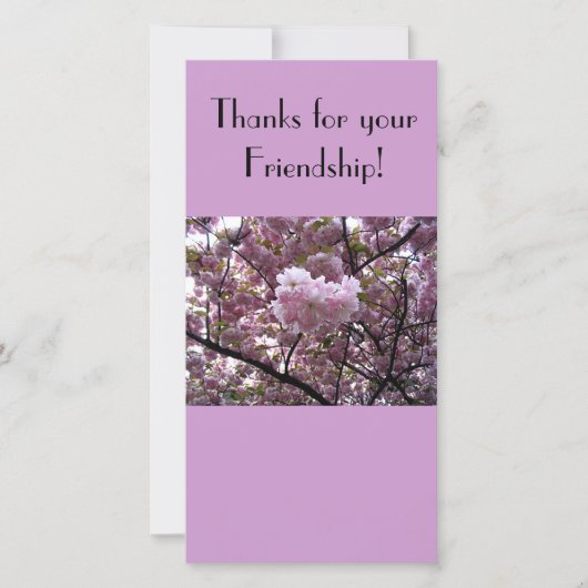 あなたの友情の写真カードをありがとう サンキューカード (正面)