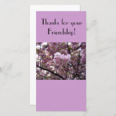 あなたの友情の写真カードをありがとう サンキューカード (正面/裏面)