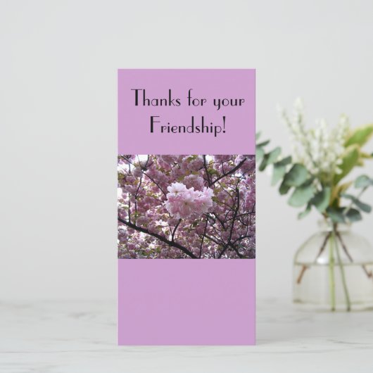 あなたの友情の写真カードをありがとう サンキューカード (スタンド正面)