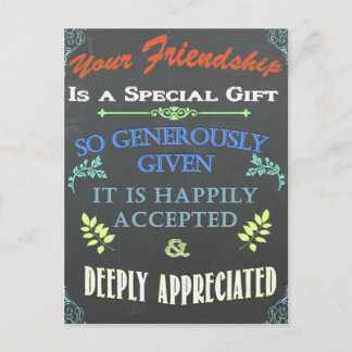 あなたの友情の黒板カード ポストカード