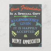 あなたの友情の黒板カード ポストカード (正面)