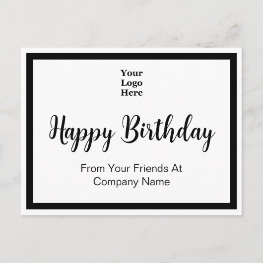 あなたの友達からお誕生日おめでとう（ビジネス） ポストカード (正面)