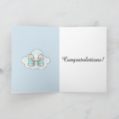 あなたの双生児の誕生のお祝い カード (内部)