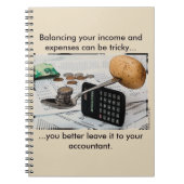 "あなたの収入および費用のバランスをとることはこうかつ"である場合もあります ノートブック (正面)
