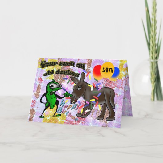 あなたの古いロバ – ハッピーバースデー カード (正面)
